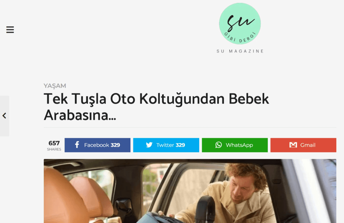 Tek Tuşla Oto Koltuğundan Bebek Arabasına